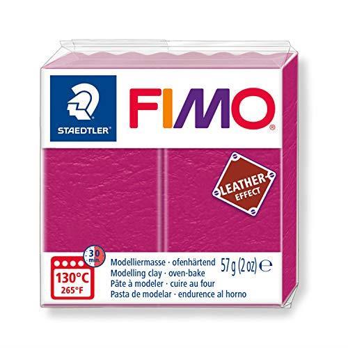 Staedtler- Fimo Leather-Effect Pasta per Modellare in Forno, Colore Bacca,  57 g, 8010-229 - Staedtler - Cartoleria e scuola | IBS