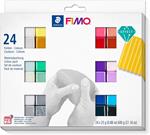 Staedtler C24-1ST FIMO Effect 8013 C24-1 Pasta da modellare, si indurisce in forno, 24 colori