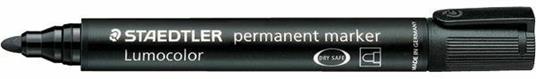 Marcatore Staedtler Lumocolor Permanent nero punta tonda 2 mm