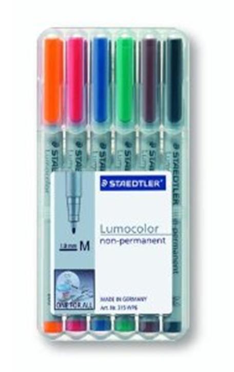 Staedtler 315 WP6 evidenziatore 1 pz Nero, Blu, Marrone, Verde, Arancione, Rosso