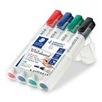 Staedtler Lumocolor 351 B WP4 marcatore permanente Nero, Blu, Verde, Rosso Tipo di punta 4 pezzo(i)