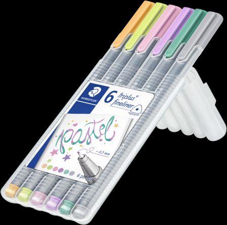 Box Pastel colours con 6 fineliner in colori pastello assortiti - 2