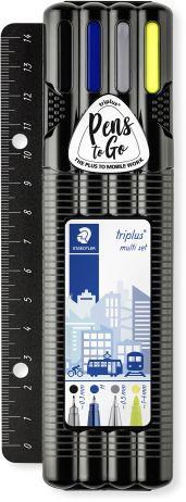 triplusmulti set STAEDTLER Box nero con 1 fineliner nero, 1 ball M