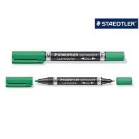 Staedtler Lumocolor© Duo 348 - Pennarello indelebile, colore: Verde -  Staedtler - Cartoleria e scuola | IBS