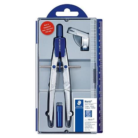 Set Compasso Staedtler Noris 550 01 Con Adattatore Universale E Astuccio Mine