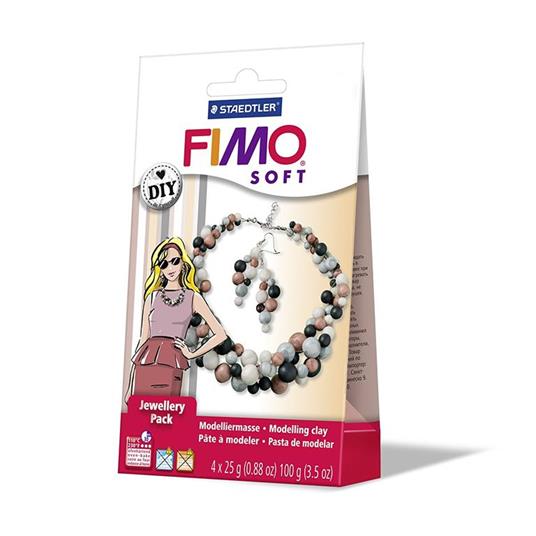 Fimo soft jewellery pack bijoux perle con 4 panetti - Staedtler - Perline e  gioielli - Giocattoli | IBS