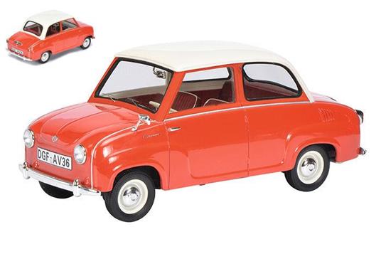 Goggomobil 1955 Red W/ White Roof 1:18 Model Sh0097