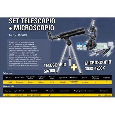 Set Telescopio 50/360 E Miscoscopio 300X-1200X National Geographic - National  Geographic - National Geographic - Scientifici - Giocattoli | IBS