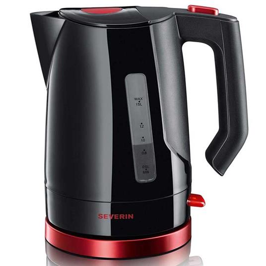 Bollitore Elettrico 1,5Lt 2200W Indicatore Acqua Calda Cordless Wireless  Nero - Severin - Casa e Cucina | IBS