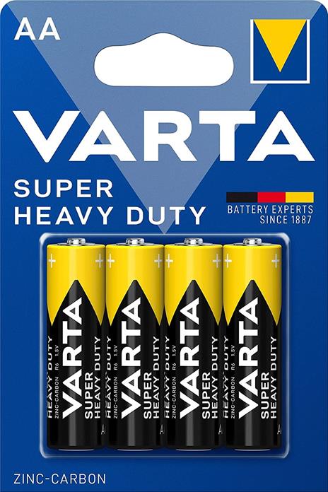 Batteria Super Heavy Duty Tipo Stilo AA x4 pezzi - 55626