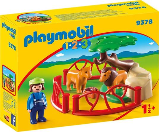 Playmobil 1. 2. 3 (9378). Recinto dei Leoni 1. 2. 3