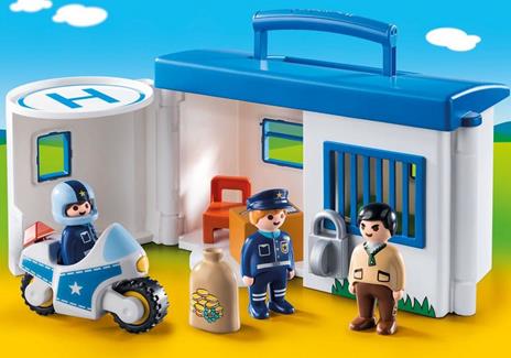 Playmobil 1. 2. 3 (9382). Centrale della Polizia Portatile 1. 2. 3 - 4