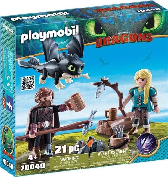 Playmobil Dragons (70040). Hiccup e Astrid - Playmobil - Playmobil Dragon  Trainer - Generici - Giocattoli | IBS