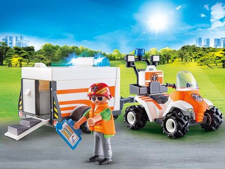 Playmobil Pronto Intervento (70053). Quad con Carrello - 2