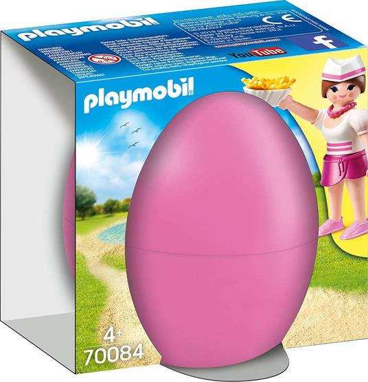 Playmobil (70084). Eggs. Cameriera Fast Food Con Cassa