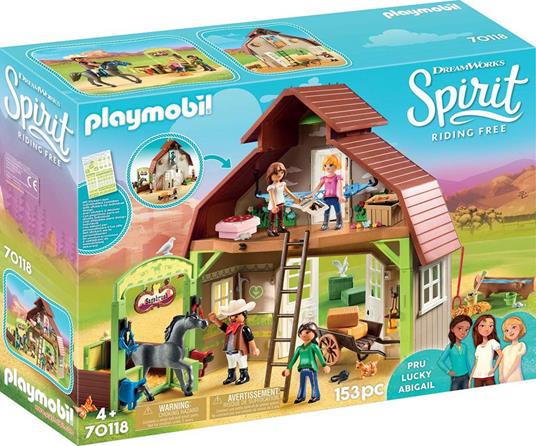 Playmobil Spirit Ii (70118). Fienile con Lucky, Pru e Abigail - 3