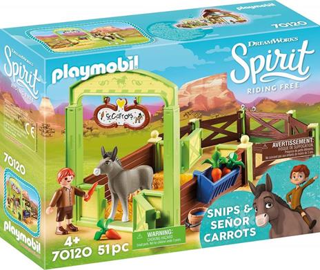 Playmobil Spirit Ii (70120). Stalla con Snips e Señor Carota - 4