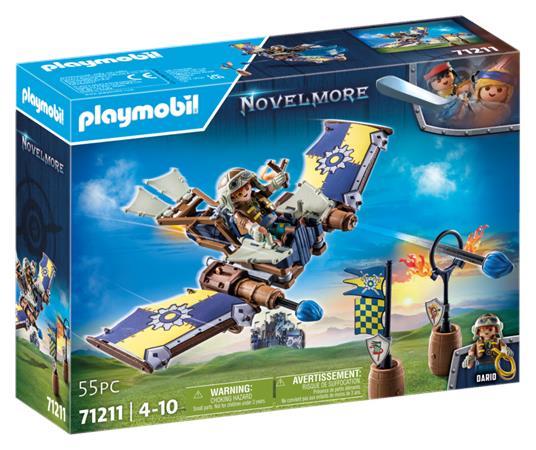 Playmobil 71211 novelmore dario con aliante per bambini da 5 anni in su