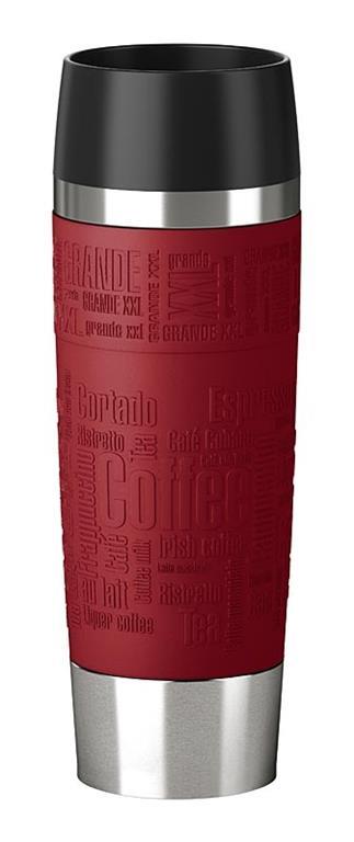 Travel Mug Grande tazza rosso nero Acciaio inossidabile - 4