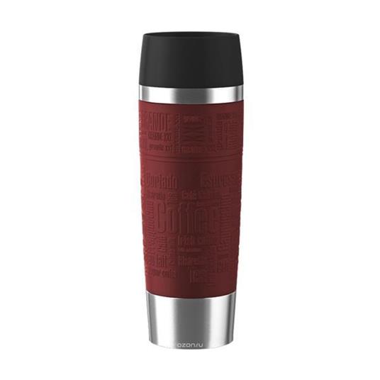 Travel Mug Grande tazza rosso nero Acciaio inossidabile