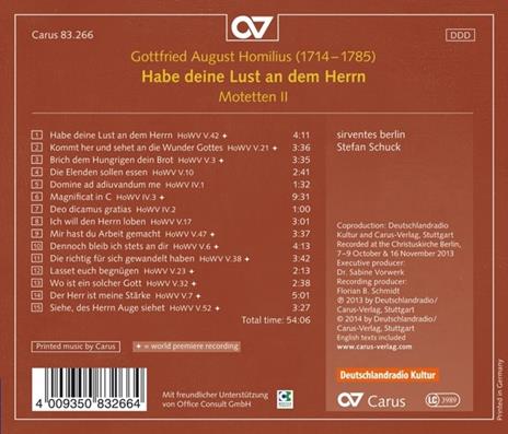 Mottetti vol.2 - CD Audio di Gottfried August Homilius - 2