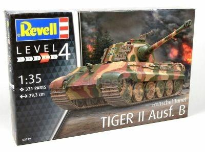 Tiger Ii Ausf.B Henschel Turret Tank Plastic Kit 1:35 Model Rv03249 - 4