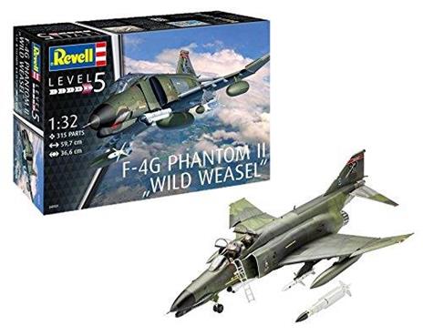 F-4G Phantom Ii Wild Weasel Usaf Fighter Plastic Kit 1:32 Model Rv04959