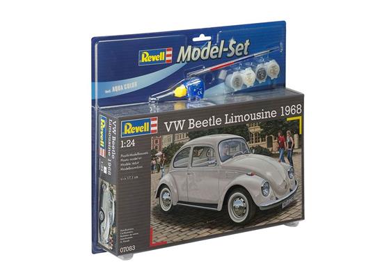 Modellino 1/24 Model Set Vw Beetle Limousine 68 Revell - 4