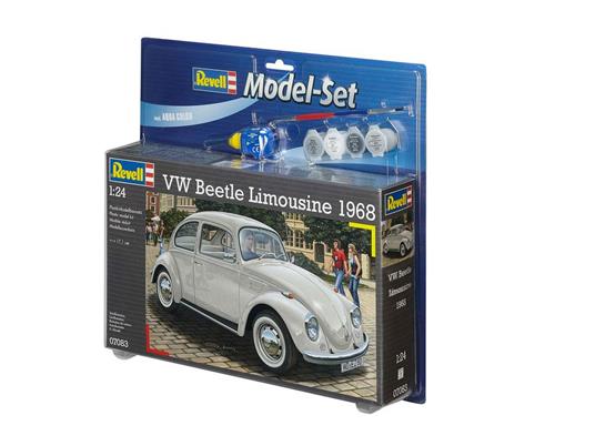 Modellino 1/24 Model Set Vw Beetle Limousine 68 Revell - 5