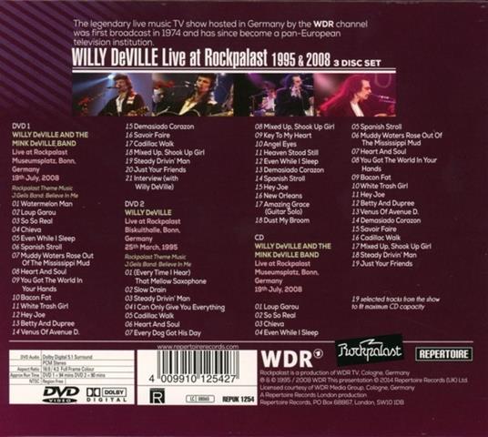 Live at Rockpalast 2 (2 DVD + 1 CD) - CD Audio + DVD di Willy DeVille - 2