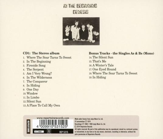 In the Beginning - CD Audio di Genesis - 2