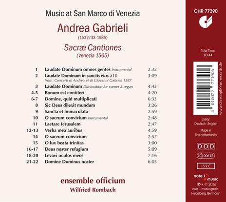 Music At San Marco - CD Audio di Andrea Gabrieli - 2