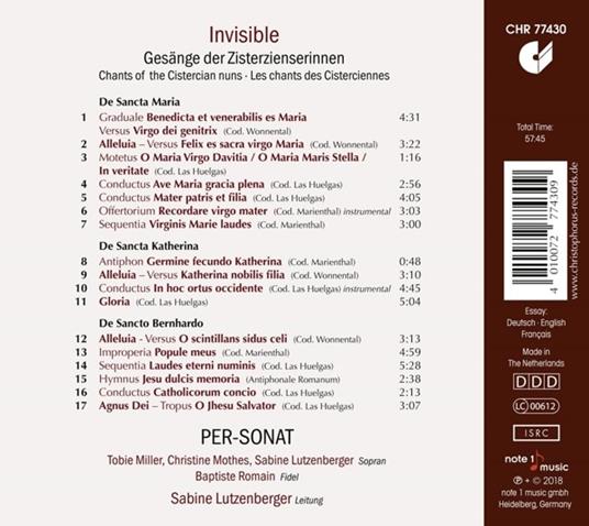 Invisible - CD Audio di Per-Sonat - 2
