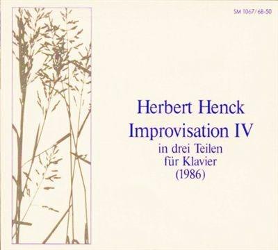 Improvisation iv - CD Audio di Herbert Henck