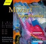 Symphonies in a Major - CD Audio di Wolfgang Amadeus Mozart