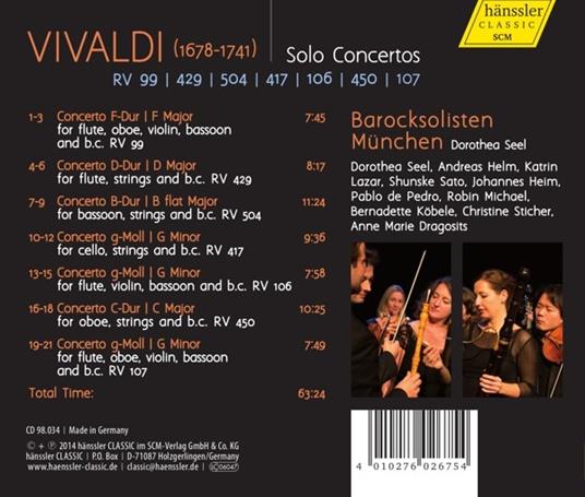 Concerti solistici - Antonio Vivaldi - CD | IBS