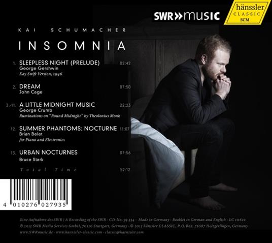 Insomnia - CD Audio di Kai Schumacher - 2