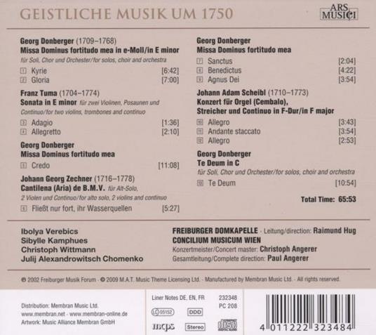 Musica sacra del 1750 - CD Audio di Freiburger Domkapelle - 2