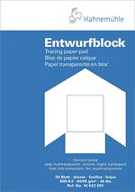 Hahnemuhle: Transparentpapier Entwurfblock A4 90 G/