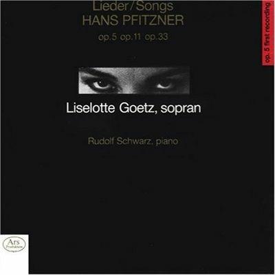 Lieder. op.5, 11 & 33 - CD Audio di Hans Pfitzner
