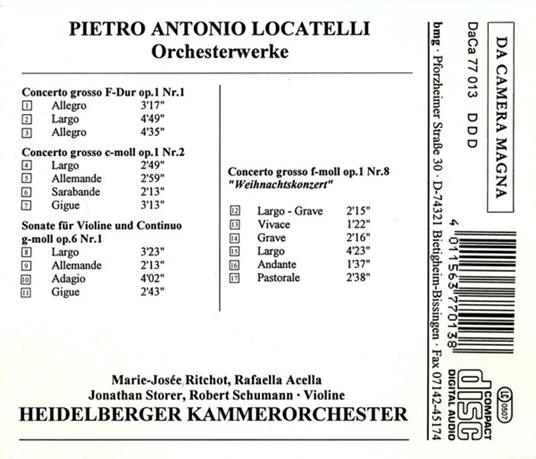 Orchesterwerke - CD Audio di Pietro Locatelli - 2