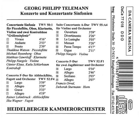 Konzerte & Konzertante Si - CD Audio di Georg Philipp Telemann - 2