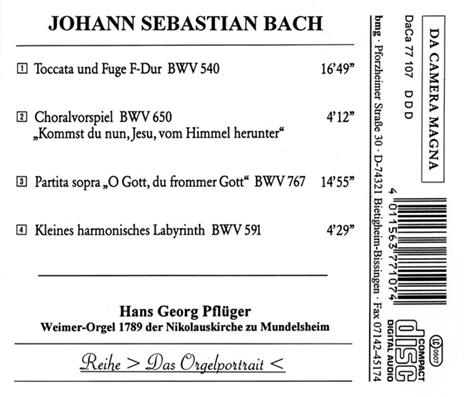 Die Weimer-Orgel 1789 - CD Audio di Johann Sebastian Bach - 2