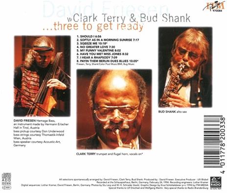 Three to Get Ready - CD Audio di Bud Shank,Clark Terry,David Friesen - 2
