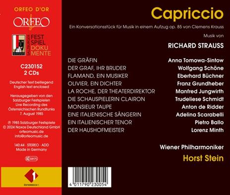 Capriccio - CD Audio di Richard Strauss,Horst Stein - 2