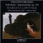 Volkslieder - Zigeunerliede - CD Audio di Johannes Brahms