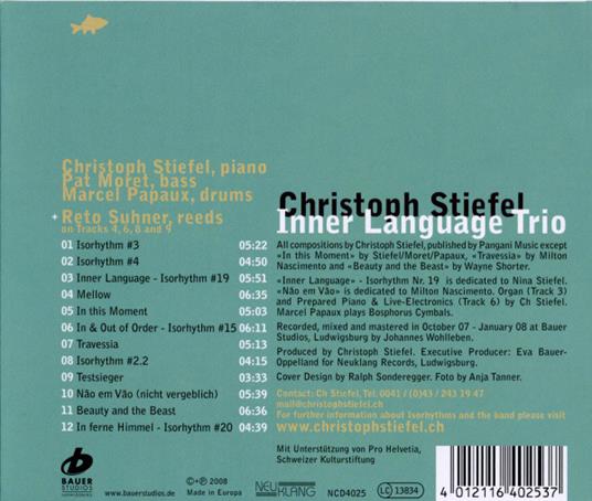 Inner Language Trio - CD Audio di Christoph Stiefel - 2