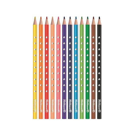 Matite colorate Pelikan triangolari ergonomiche per bambini. Confezione da 12 colori serie Silverino. Diametro 3 mm - 2