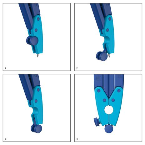 Compasso Pelikan Griffix. Per bambini scuola elementare, impugnatura ergonomica e tecnologia a parallelogramma - 5