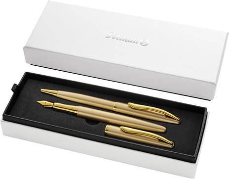 Set penna stilografica + penna a sfera Set K/P36 Jazz Noble Eleg. Gold Etui